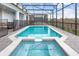 Resort-style pool with spa and screened enclosure at 2190 Lelani Cir, Davenport, FL 33897
