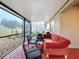 Screened porch with seating and a view of the backyard at 3033 Sangria St, Kissimmee, FL 34744