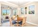 Elegant dining area with ample natural light and views of the sunroom at 605 Cantabria Dr, Davenport, FL 33837