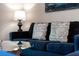 Living room with a comfortable couch and throw pillows at 801 New Providence # B19/U801, Davenport, FL 33897