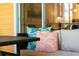 Peaceful patio with comfortable seating and pillows at 801 New Providence # B19/U801, Davenport, FL 33897