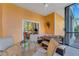 Relaxing screened patio with seating and a view of the backyard at 801 New Providence # B19/U801, Davenport, FL 33897
