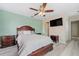 Spacious bedroom with wood flooring and ceiling fan at 901 Marcello Blvd, Kissimmee, FL 34746