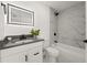 Modern bathroom with marble shower and vanity at 13404 Sw 60Th Court Rd, Ocala, FL 34473