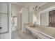 Bathroom with vanity, sink, and shower at 2650 Hilliard Ct, Kissimmee, FL 34744