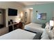 Guest room featuring two beds and a work area at 3000 Maingate Ln # 209, Kissimmee, FL 34747