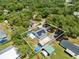 Single-story house with solar panels and detached garage at 4755 Oakwood Dr, St Cloud, FL 34772