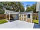 Large backyard with shed, patio, and covered storage at 4755 Oakwood Dr, St Cloud, FL 34772