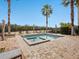 Relaxing backyard pool and jacuzzi are surrounded by lush greenery and lounge chairs at 733 Desert Mountain Ct, Reunion, FL 34747