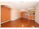 Hardwood floor living room with an open and bright floorplan at 12414 Baleria Cv # 108, Orlando, FL 32837