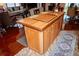 Large kitchen island with built-in cooktop and ample storage at 1296 Skyline Dr, Tavares, FL 32778