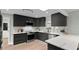 Modern kitchen with dark cabinetry and quartz countertops at 2061 Geronimo Trl, Maitland, FL 32751