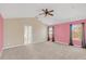 Large bedroom with vaulted ceiling, neutral walls, and plush carpeting at 223 Largovista Dr, Oakland, FL 34787