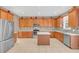Modern kitchen with stainless steel appliances and an island at 223 Largovista Dr, Oakland, FL 34787