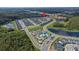 Aerial view showcasing community amenities and townhome location at 2381 Reading Trl, Kissimmee, FL 34746