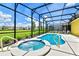 Relaxing spa and pool with screened enclosure at 7638 Oakmoss Loop, Davenport, FL 33837