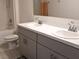 Bathroom with double vanity and gray cabinets at 196 Albany Dr, Kissimmee, FL 34759