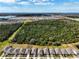 Aerial view of homes and a large undeveloped area with trees at 2124 Live Oak Lake Rd, St Cloud, FL 34771