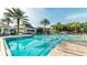 Resort-style community pool with surrounding palm trees at 2243 Wyndham Palms Way, Kissimmee, FL 34747