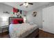 Charming bedroom with Mickey Mouse theme and a double bed at 2452 Sweetwater Club Cir # 27, Kissimmee, FL 34746