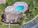 Overhead view of community pool and surrounding amenities at 2452 Sweetwater Club Cir # 27, Kissimmee, FL 34746