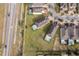 Aerial view of homes with private pools and community spaces at 250 Pendant Ct, Kissimmee, FL 34747