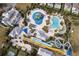Resort-style pool, water slides, and play features at 250 Pendant Ct, Kissimmee, FL 34747