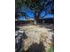 Spacious backyard featuring a large tree providing ample shade and a gravel-covered ground at 372 La Paz Dr, Kissimmee, FL 34743