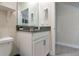 Modern bathroom with vanity, toilet, and gray countertop at 4349 Quote St, Kissimmee, FL 34746