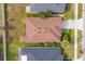 Directly above view of house, showing roofline and landscaping at 4483 Casablanca Ave, Kissimmee, FL 34746