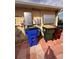 Backyard view showing solar panels and trash bins at 4878 Zion Dr, St Cloud, FL 34772
