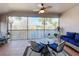 Enjoy tranquil lake views from this screened balcony at 8318 Quimby Cir, Davenport, FL 33896
