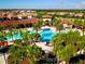 Aerial view of resort-style pool and community at 5192 Oakbourne Ave, Davenport, FL 33837