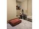 Bedroom with built-in shelving and a ceiling fan at 12212 Holly Jane Ct, Orlando, FL 32824