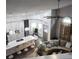 Open-concept living space showcasing a kitchen island, vaulted ceilings, and stylish decor at 12212 Holly Jane Ct, Orlando, FL 32824