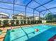 Sparkling screened pool with spa; perfect for relaxation at 1610 Lima Ave, Kissimmee, FL 34747