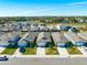 Aerial perspective of the community featuring well-maintained homes and landscaping at 2265 Tay Wes Dr, St Cloud, FL 34771