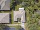 Top-down view of a single Gathering home and surrounding landscape at 554 Heartwell Dr, Kissimmee, FL 34759