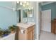 Clean bathroom with a single vanity and toilet at 554 Heartwell Dr, Kissimmee, FL 34759
