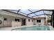 Screened pool and patio area with bar and seating at 102 Hillcrest Rd, Davenport, FL 33897