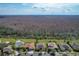 Aerial shot of several homes backing to a treed area. Homes have well maintained yards and landscaping at 127 Terra Vista Ln, Kissimmee, FL 34759