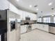Modern kitchen with stainless steel appliances and white cabinets at 1404 Lexington Avenue, Davenport, FL 33837