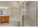 Bathroom with a large shower and a corner bathtub at 2542 Bobby Lee Ln, St Cloud, FL 34772