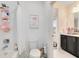 Clean bathroom with bathtub, toilet and shower at 2935 Rapollo Ln, Apopka, FL 32712