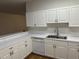 Kitchen with white cabinets, double sink, and dishwasher at 3133 Sun Lake Ct # B, Kissimmee, FL 34747