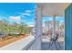 Balcony with seating, overlooking the town square at 600 Market St # 210, Celebration, FL 34747