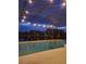 Sparkling pool with string lights and a screened enclosure at 6002 Renaissance Ct, St Cloud, FL 34772