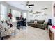 Home office with desk, seating, and guitar at 17863 Passionflower Cir, Clermont, FL 34714