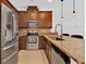 Well-equipped kitchen showcasing stainless steel appliances, granite countertops, and stylish backsplash at 2617 Amati Dr, Kissimmee, FL 34741