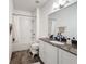 Clean bathroom with shower/tub combo, granite vanity, and tile floor at 2821 Rialto Ct, Kissimmee, FL 34746